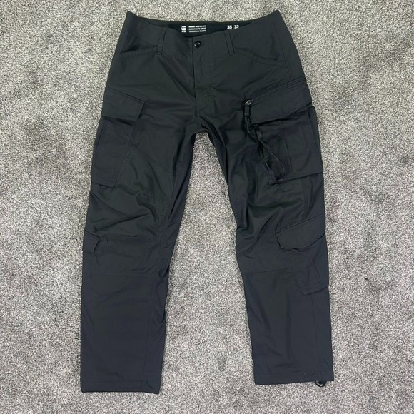 G-Star Raw Rovic Zip 3D Loose Fit Pants Mens 35x32 Black Cargo Durable Utility